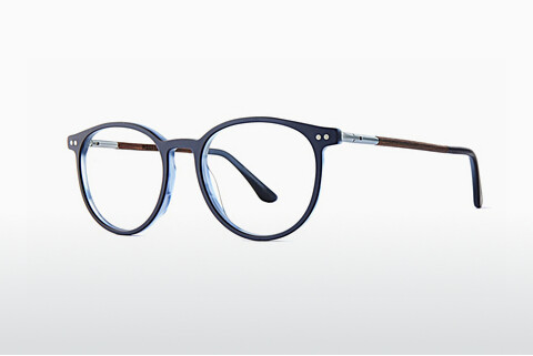 Óculos de design Wood Fellas Point (11037 macassar/blue)