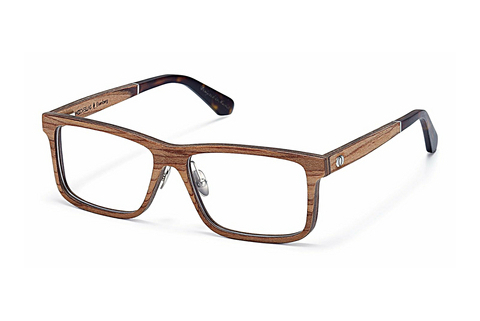 Óculos de design Wood Fellas Eisenberg (10943 zebrano)