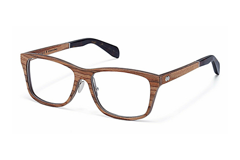 Óculos de design Wood Fellas Schwarzenberg (10954 zebrano)