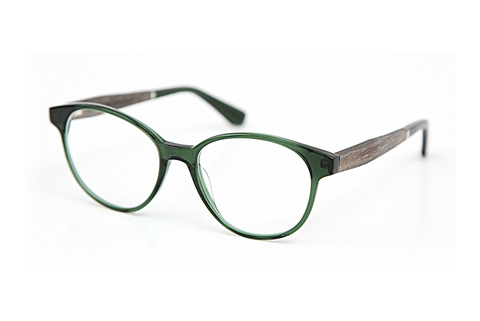 Óculos de design Wood Fellas Haldenwang (10972 grey oak/crystal green)