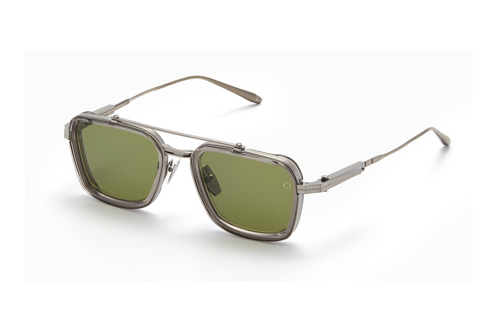 Akoni Eyewear   AKS-507 B Dark Olive - ARBrushed Black Palladium -Dark Grey Crystal w